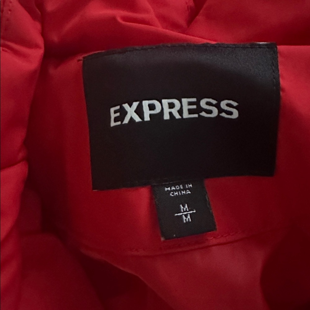 Express Vibrant Red Puffer Jacket - image 7